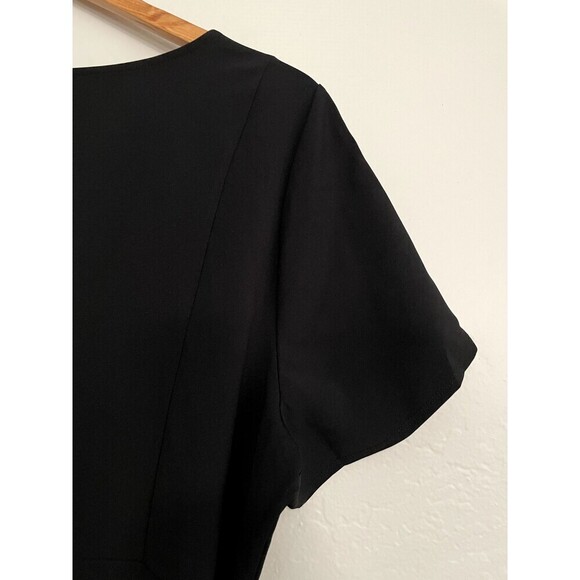 Lane Bryant Women Short Sleeve Wide Leg Jumpsuit Size 20 Black Round Neck NWT - Picture 13 of 16